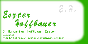 eszter hoffbauer business card